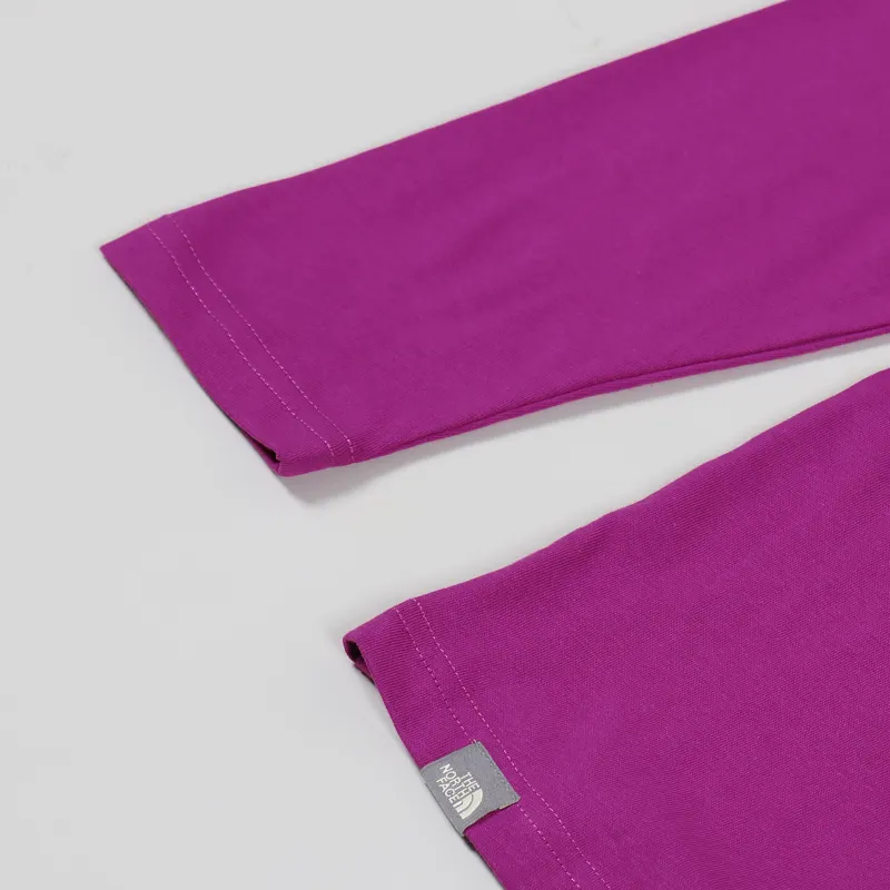The North Face Long Sleeve Red Box T Shirt Purple-4