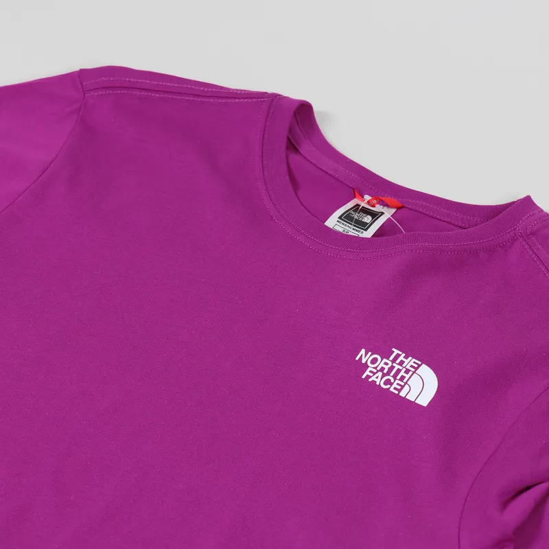 The North Face Long Sleeve Red Box T Shirt Purple-3