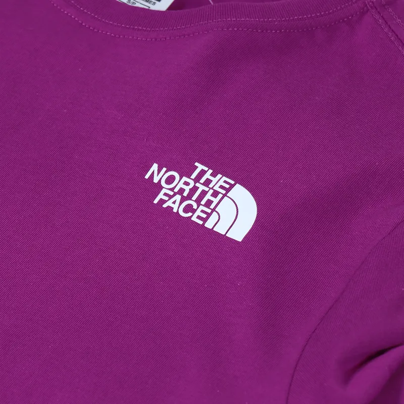 The North Face Long Sleeve Red Box T Shirt Purple-5