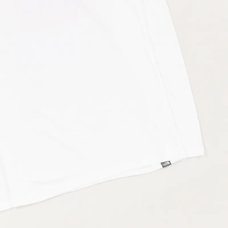 The North Face Long Sleeve Red Box T Shirt White-3