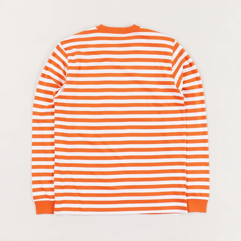 Carhartt WIP Long Sleeve Scotty Pocket T Shirt Clockwork White-3