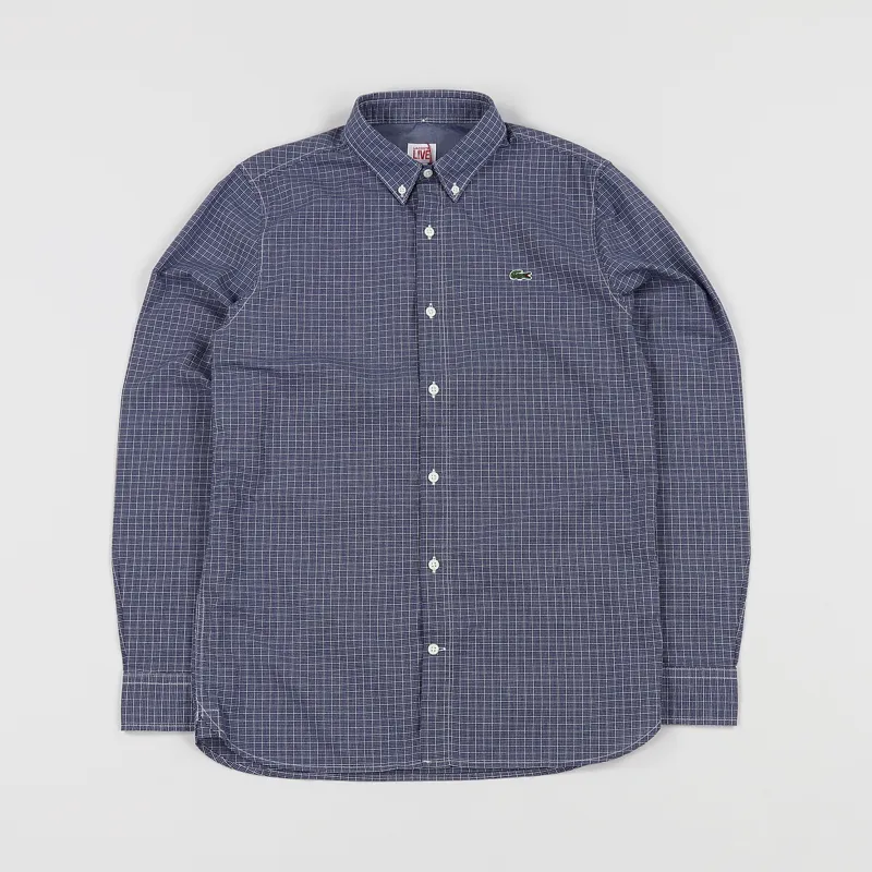 Lacoste LIVE Long Sleeve Shirt Marine Falaise