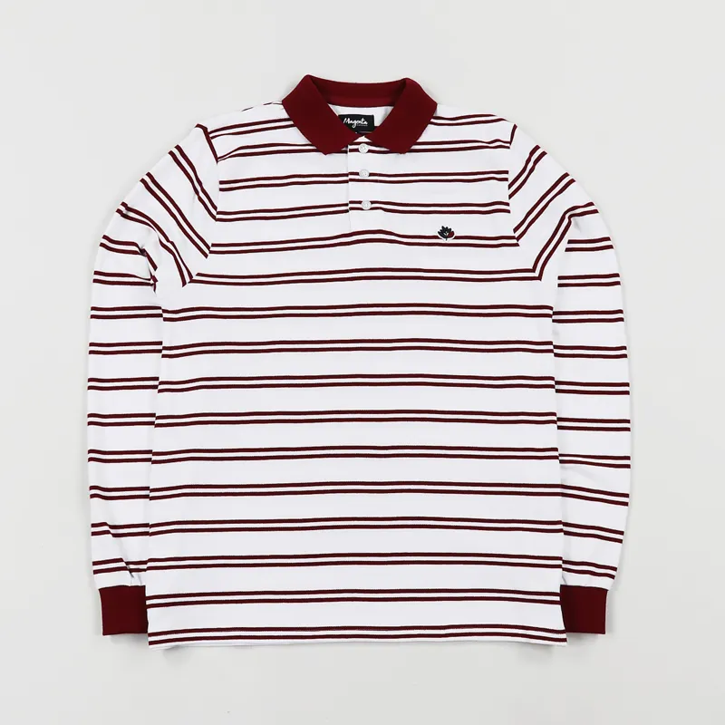 Long sleeve striped polo shirts top