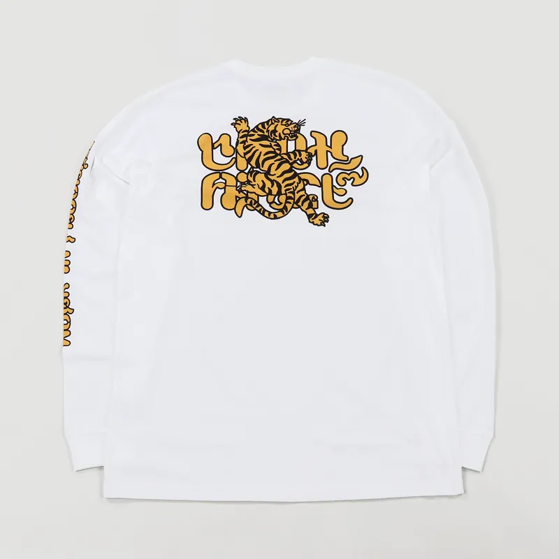 Carhartt WIP Mens Thai Tiger Graphic Long Sleeve T Shirt White