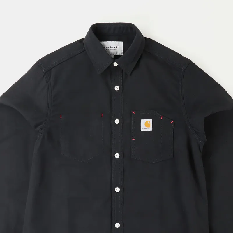 Carhartt WIP Long Sleeve Tony Shirt Black Rigid-1