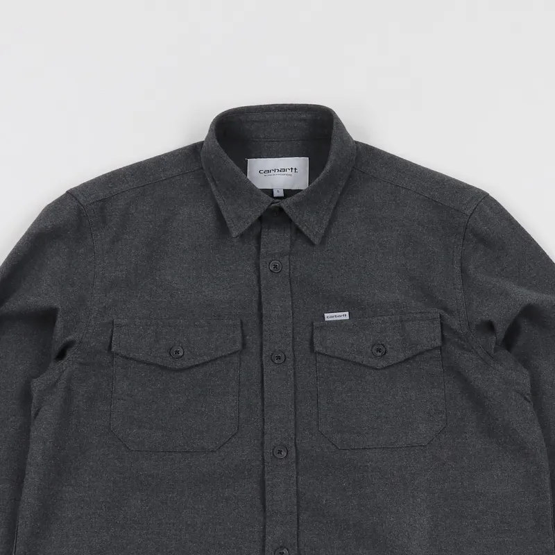Carhartt WIP Vendor Long Sleeve Shirt Black Heather-1