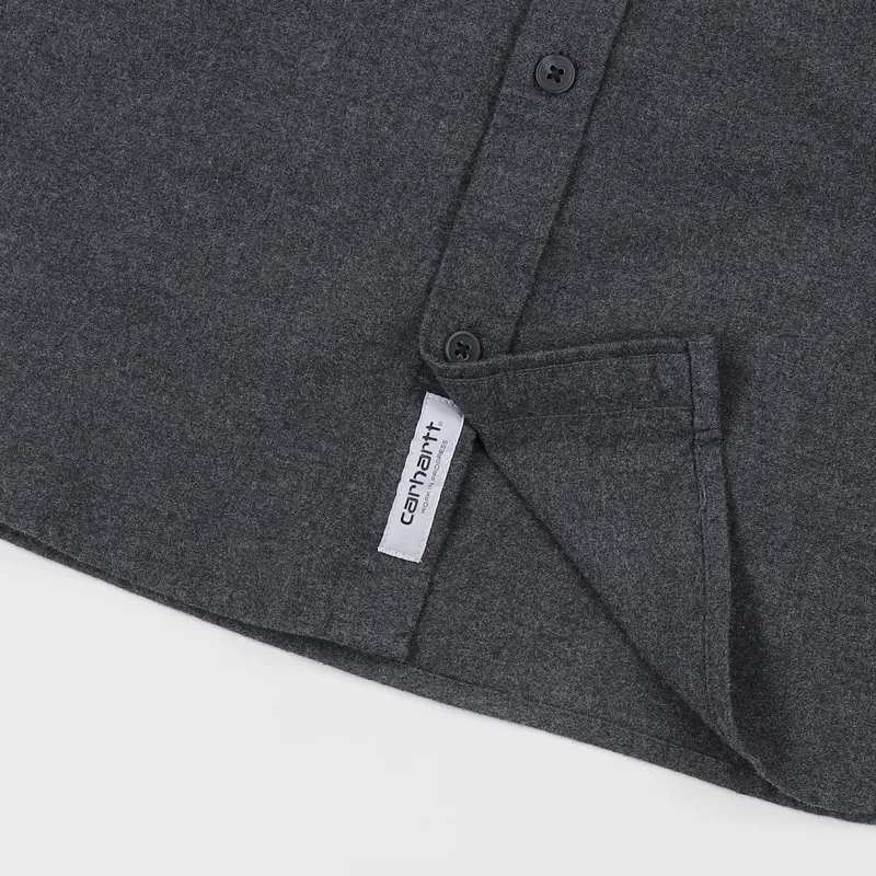 Carhartt WIP Vendor Long Sleeve Shirt Black Heather-3