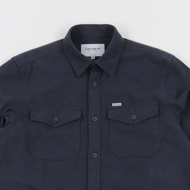 Carhartt WIP Vendor Long Sleeve Shirt Dark Navy-1