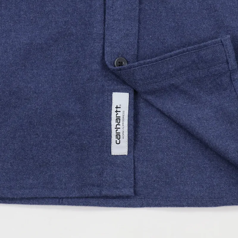 Carhartt WIP Vendor Long Sleeve Shirt Blue Heather-3