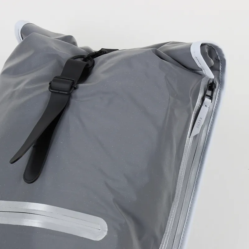Rains LTD Rolltop Rucksack Reflective Grey-3
