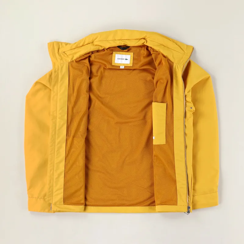 Lacoste Lightweight Zip Windbreaker Yellow Orange-2