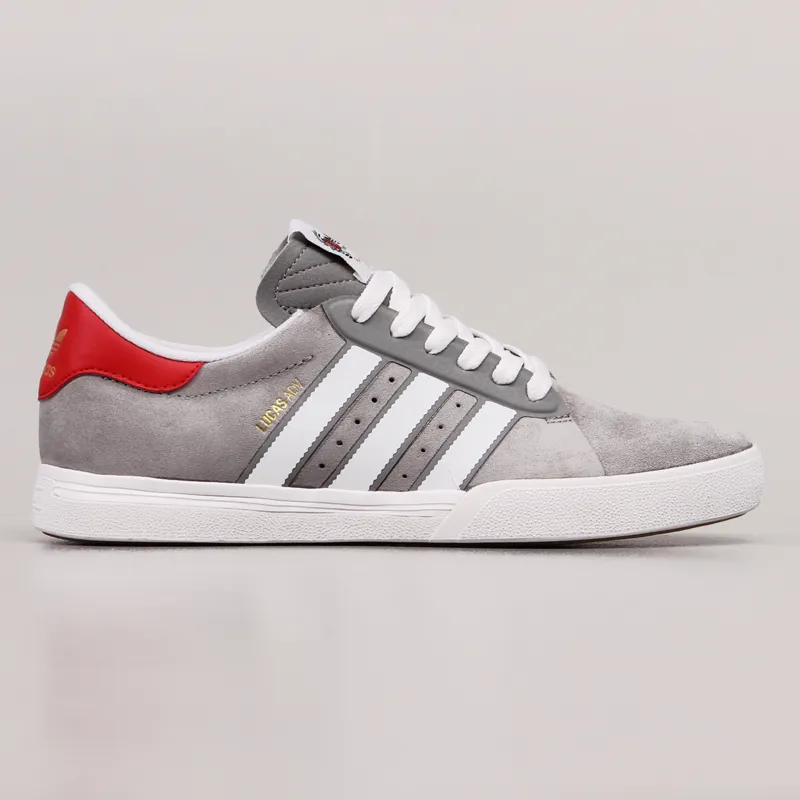 Directamente Paine Gillic Excéntrico Adidas x Cliche Lucas ADV Skateboarding Shoes Grey White Scarlet