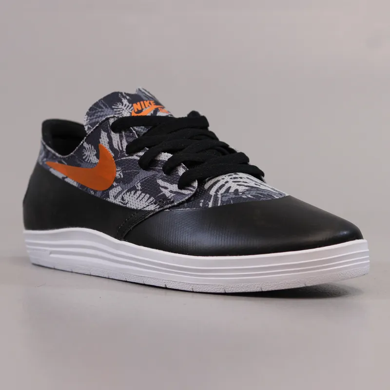 Nike SB Lunar Oneshot World Cup Shoes Black Safety Orange-4