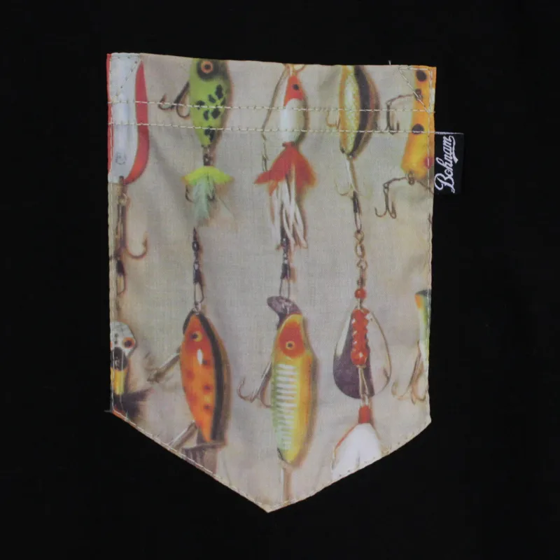 Bohnam Lures Pocket T Shirt Black-1