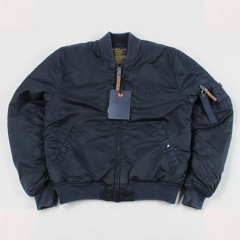 Deus Ex Machina MA1 Flight Jacket Navy Blue Army Alpha