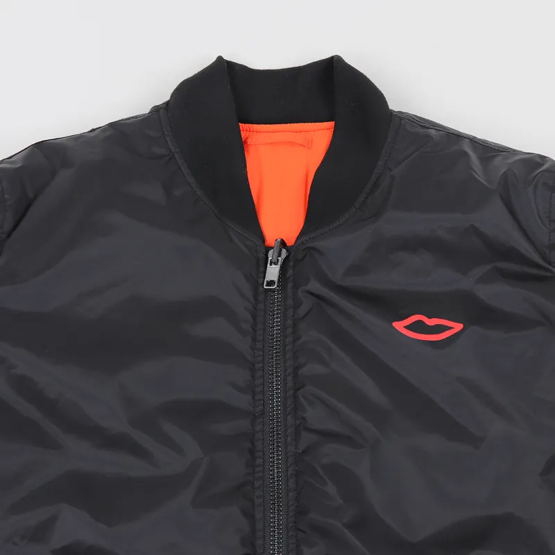 Sex Skateboards Mens MA1 Reversible Bomber Jacket Black Orange
