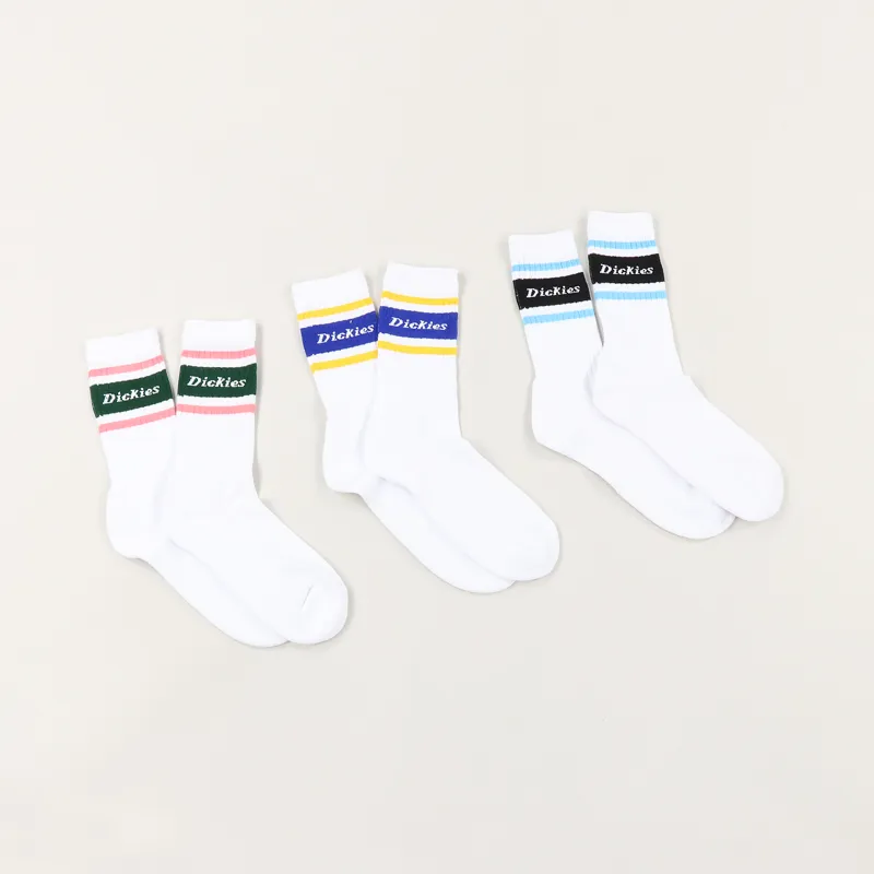 Dickies Madison Heights 3 Pack Socks Assorted Colours