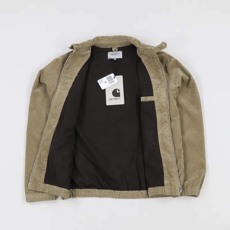 Carhartt WIP Madison Corduroy Harrington Jacket Leather Rinsed Carhartt WIP Madison Corduroy Harrington Jacket Leather Rinsed