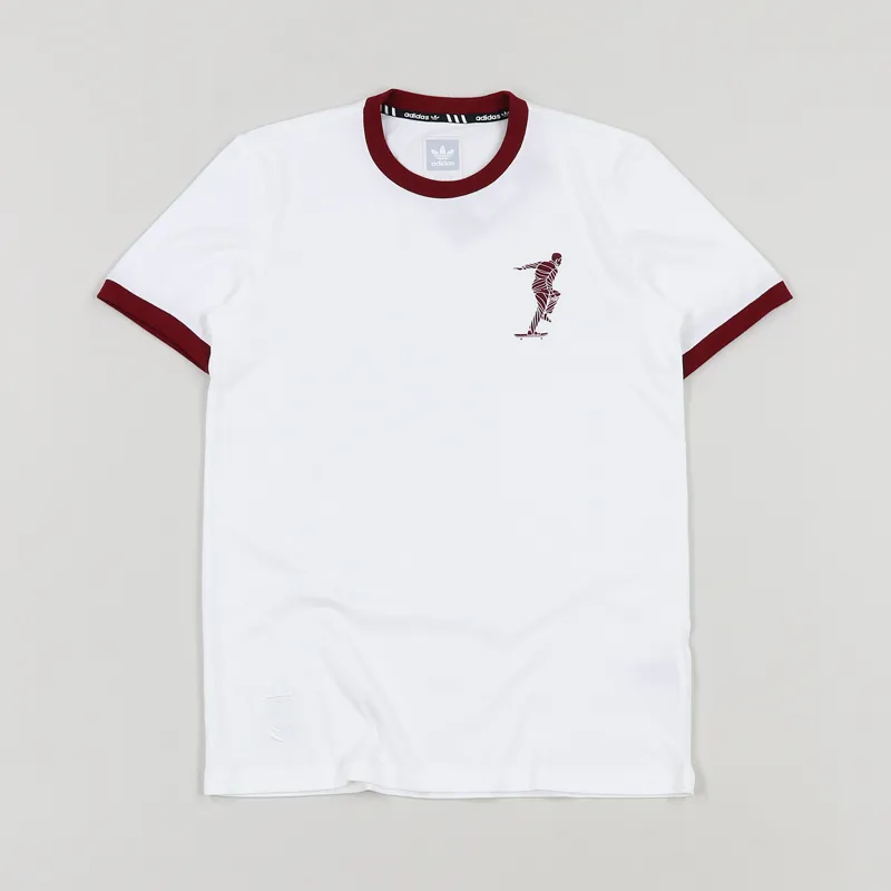Burgundy and white adidas shirt shop