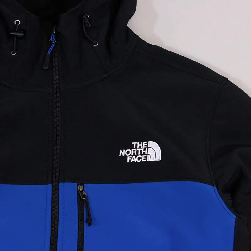 The North Face Apex Mens Bionic Hooded Jacket Black Snorkel Blue-3