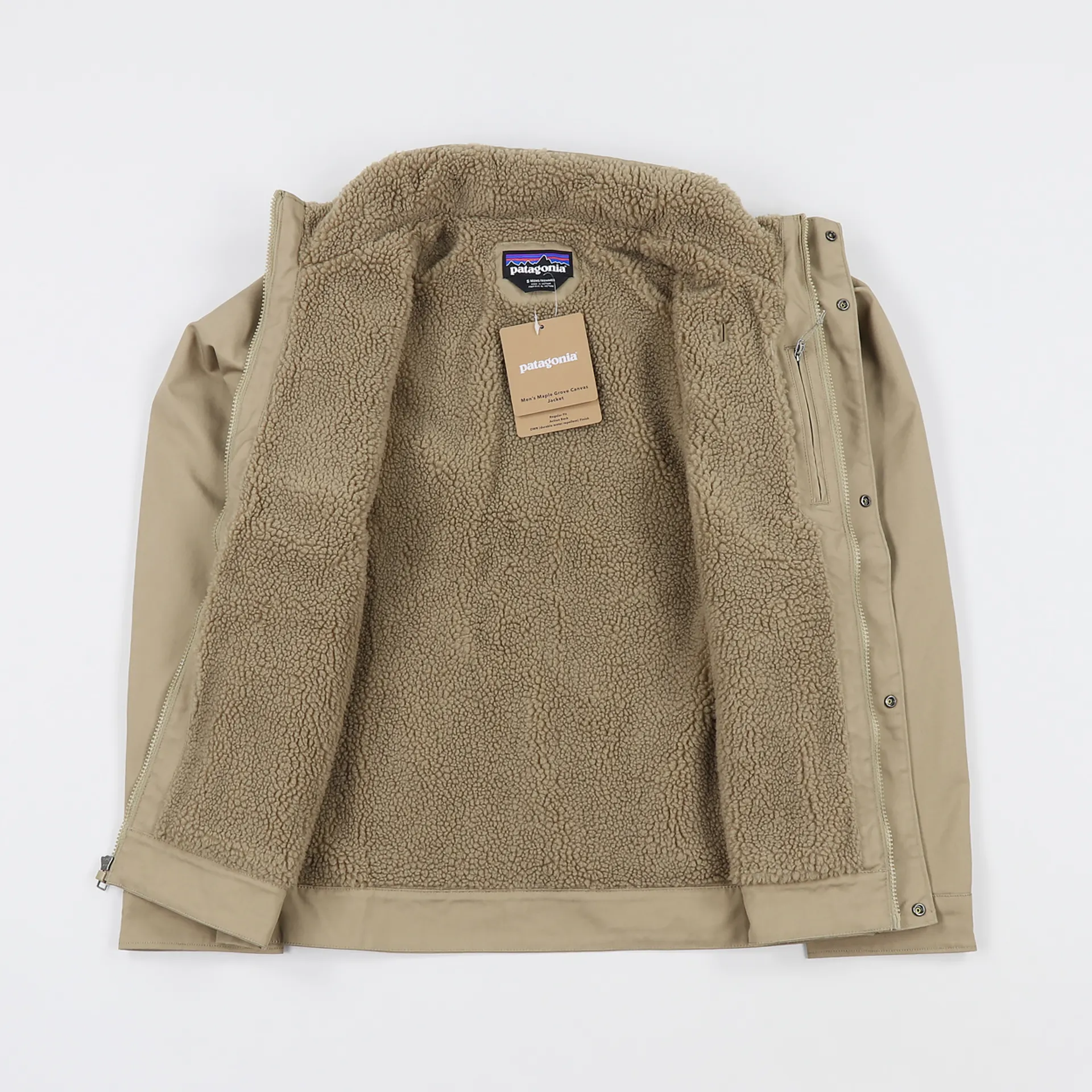 Patagonia Maple Winter Pile Grove Canvas Jacket Mojave Khaki