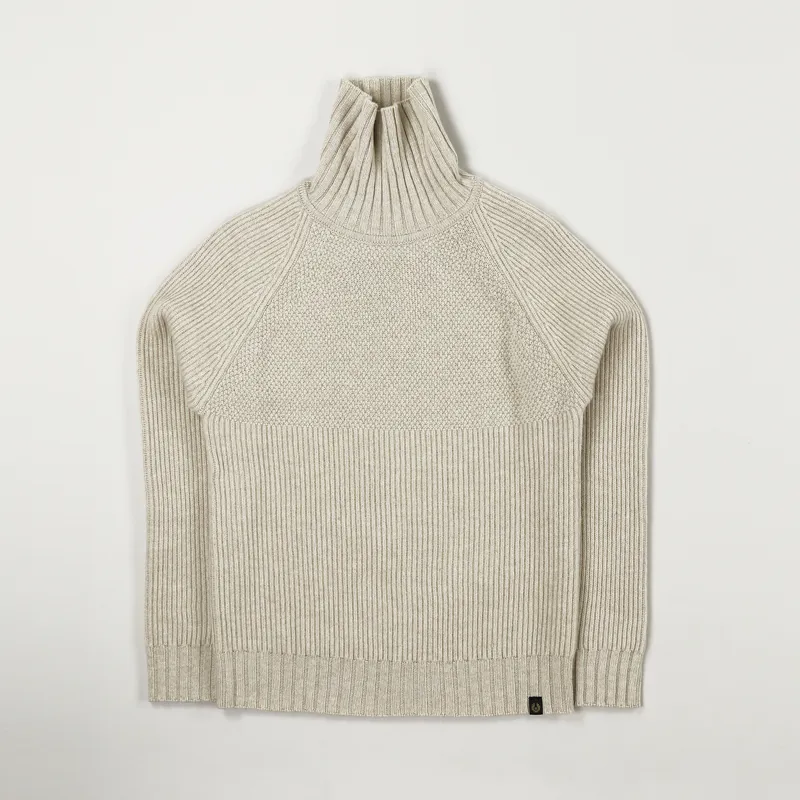 Belstaff Marine Roll Neck Sweater Oatmeal-1