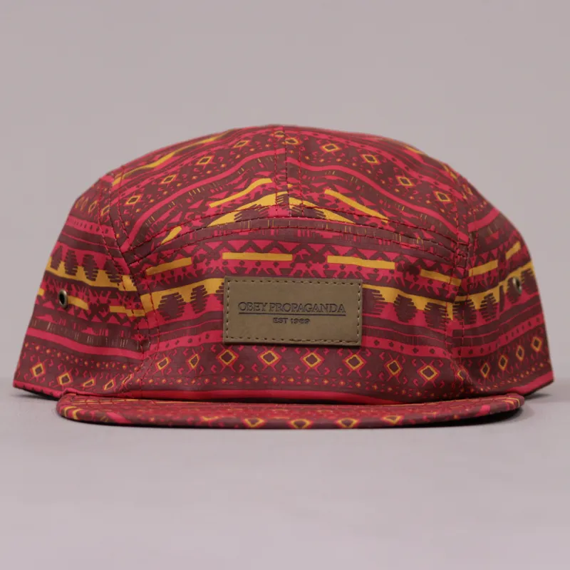 Obey Marrakesh 5 Panel Cap - Red-1