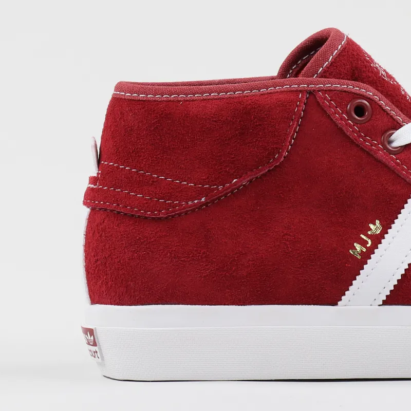 Adidas Skateboarding Matchcourt Mid Shoes Red White-1
