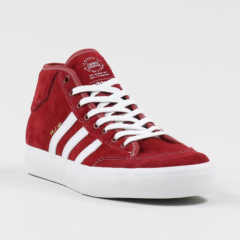 Adidas Skateboarding Matchcourt Mid Shoes Red White-3
