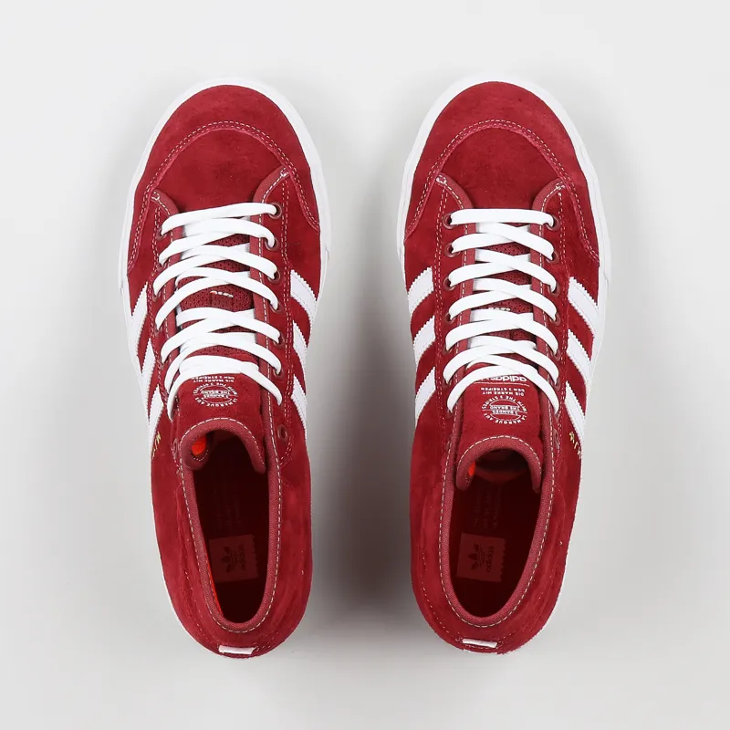 Adidas Skateboarding Matchcourt Mid Shoes Red White-6