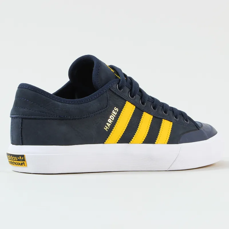 Adidas Hardies Hardware Matchcourt Shoes Trainers Navy Gold White