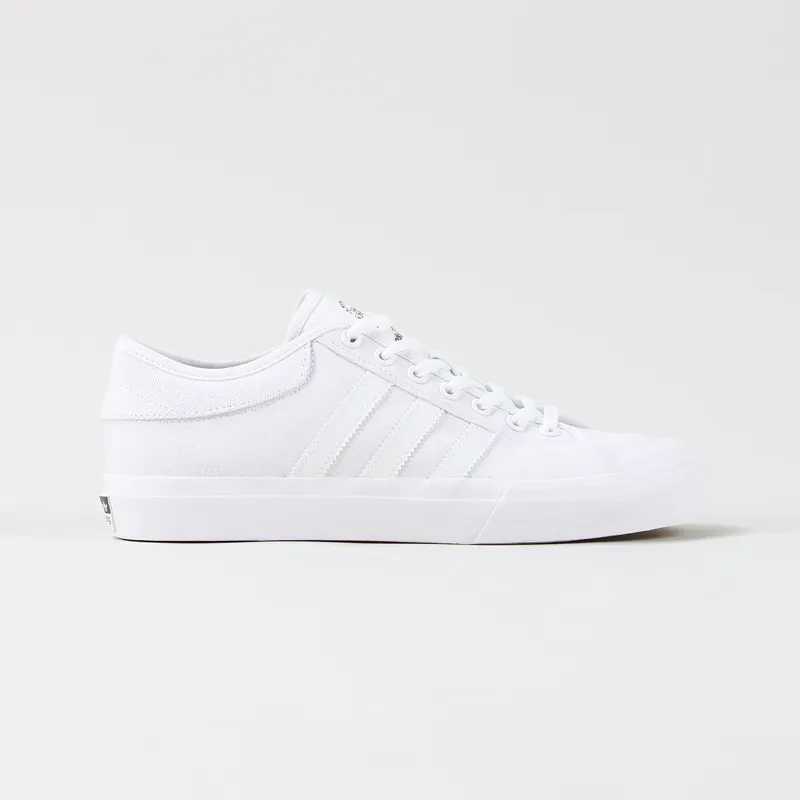 Adidas skateboarding white canvas matchcourt skate shoes trainers