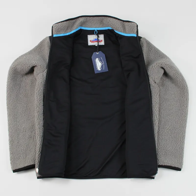 Penfield Manufacturing Mens Mattawa Zip Up Fleece Jacket Grey