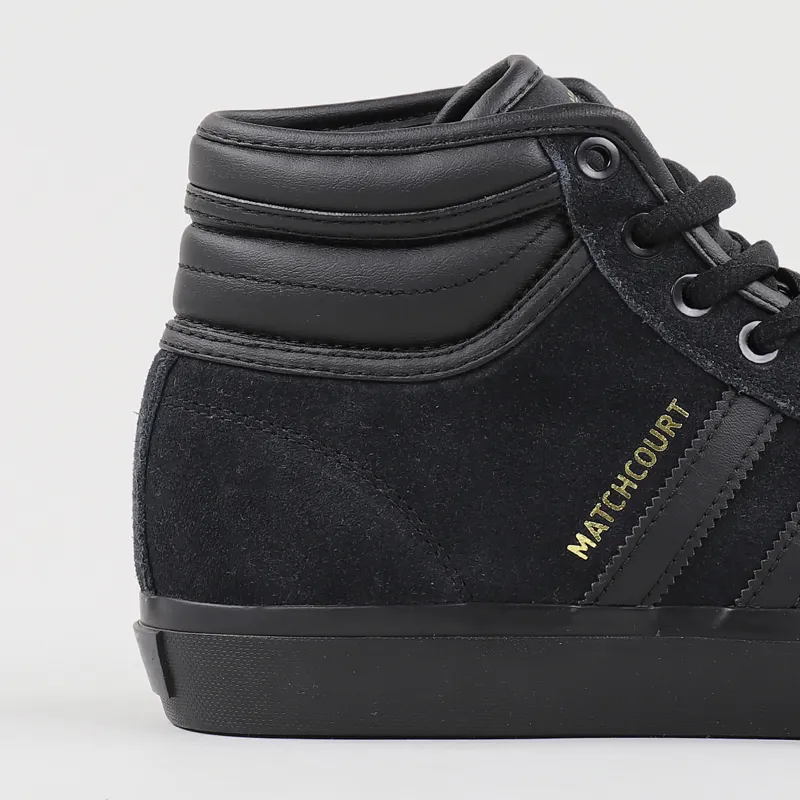 Adidas Skateboarding Matchcourt High RX2 Shoes Black Gold-1