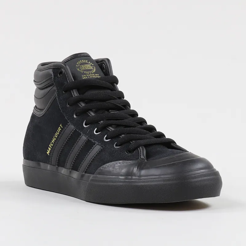 Adidas Skateboarding Matchcourt High RX2 Shoes Black Gold-4