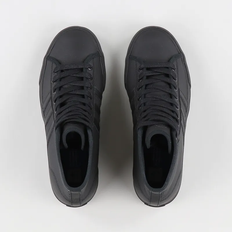 Adidas Skateboarding Matchcourt High Remix Leather Shoes Triple Black-6