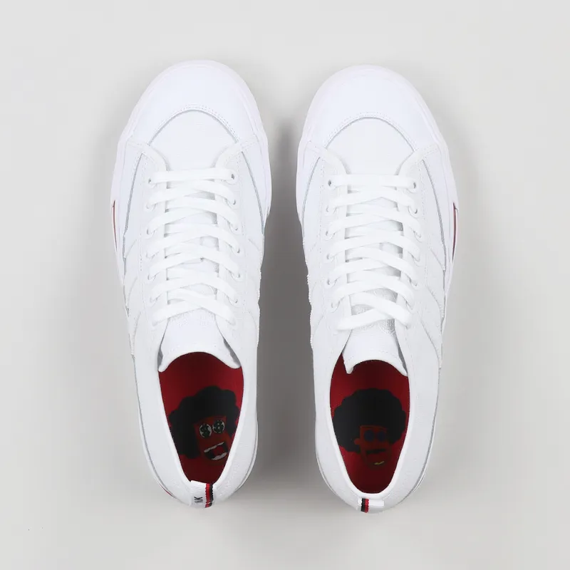 Adidas Skateboarding x Na-Kel Matchcourt RX3 Shoes White Black Scarlet-6