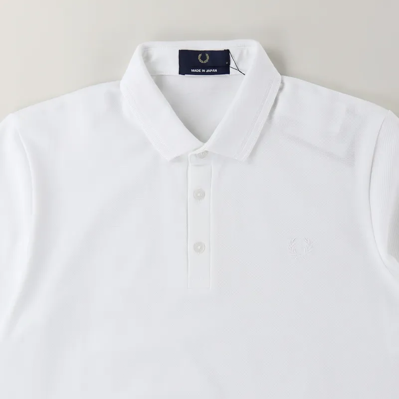 Fred Perry Made In Japan Pique Shirt White-1