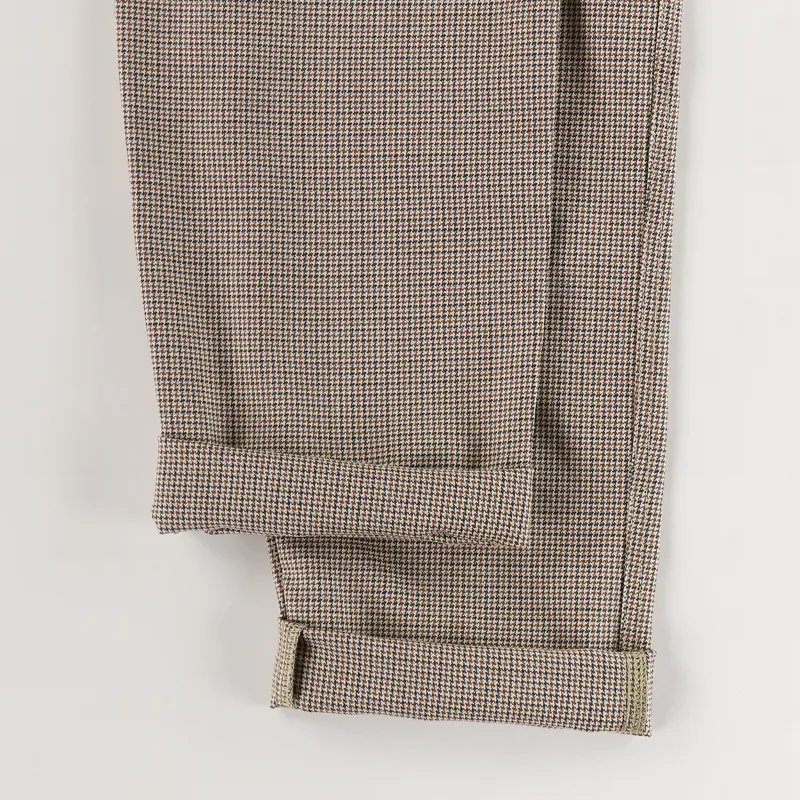 Carhartt WIP Menson Pant Lewis Houndstooth Hamilton Brown-3