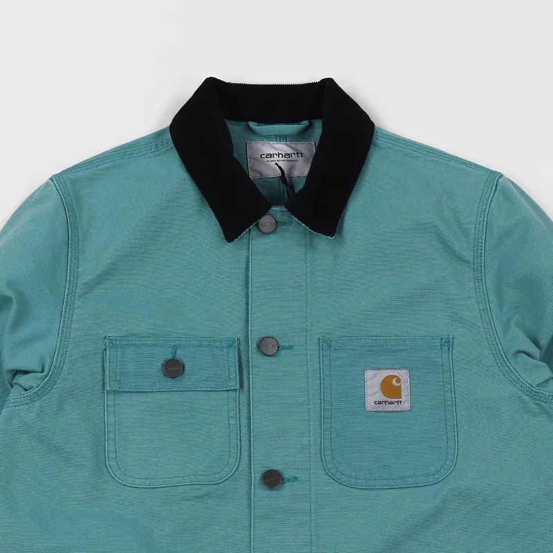 Carhartt WIP Michigan Chore Coat Soft Teal Dark Navy-1