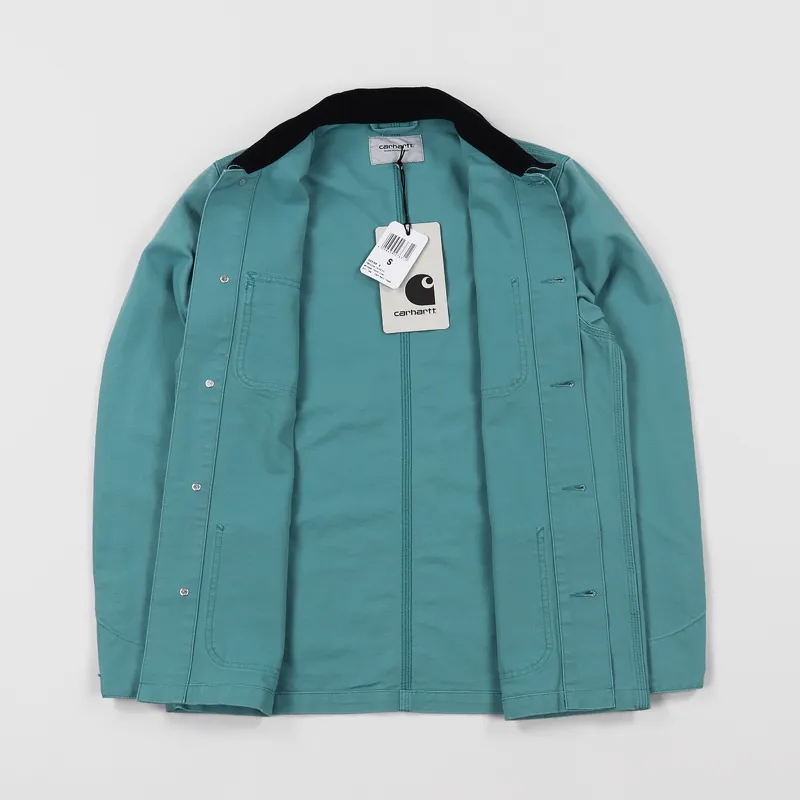 Carhartt WIP Michigan Chore Coat Soft Teal Dark Navy-2