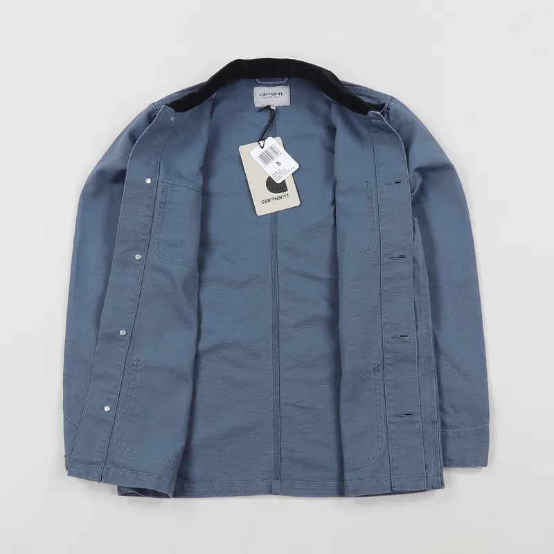 Carhartt WIP Michigan Chore Canvas Coat Stone Blue Dark Navy