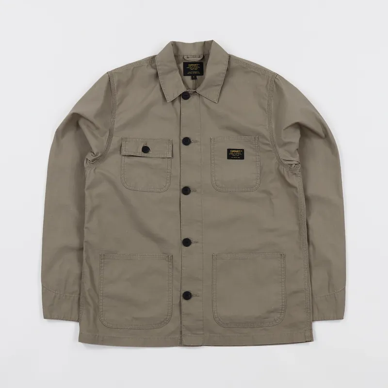 Carhartt WIP Michigan Cotton Ripstop Overshirt Jac Leather Rinsed