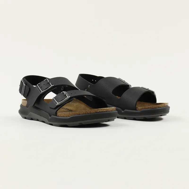 Birkenstock Milano CT Birko-Flor Sandals Desert Soil Black-3