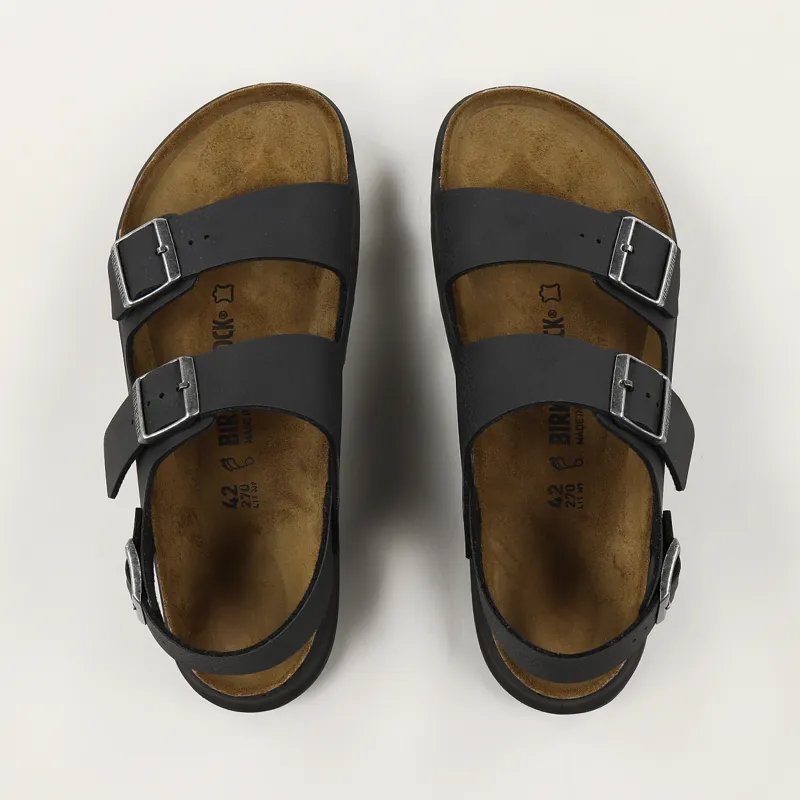 Birkenstock Milano CT Birko-Flor Sandals Desert Soil Black-6