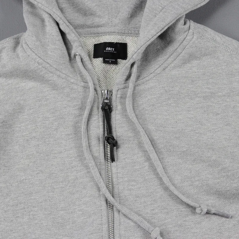 Obey Mil Spec Zip Hoodie Grey-2