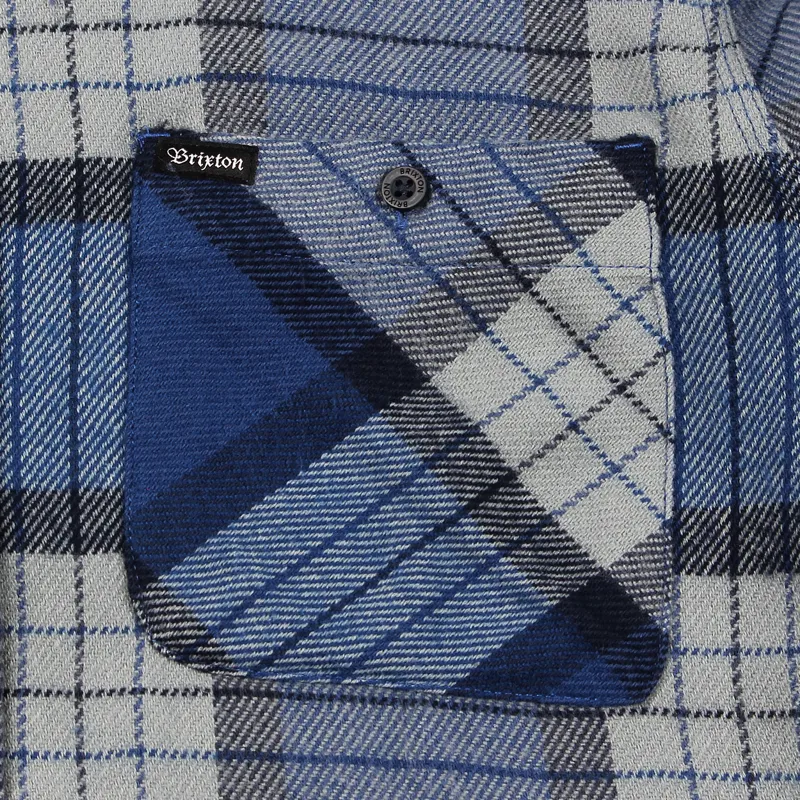 Brixton Milton Long Sleeve Flannel Shirt Blue-2