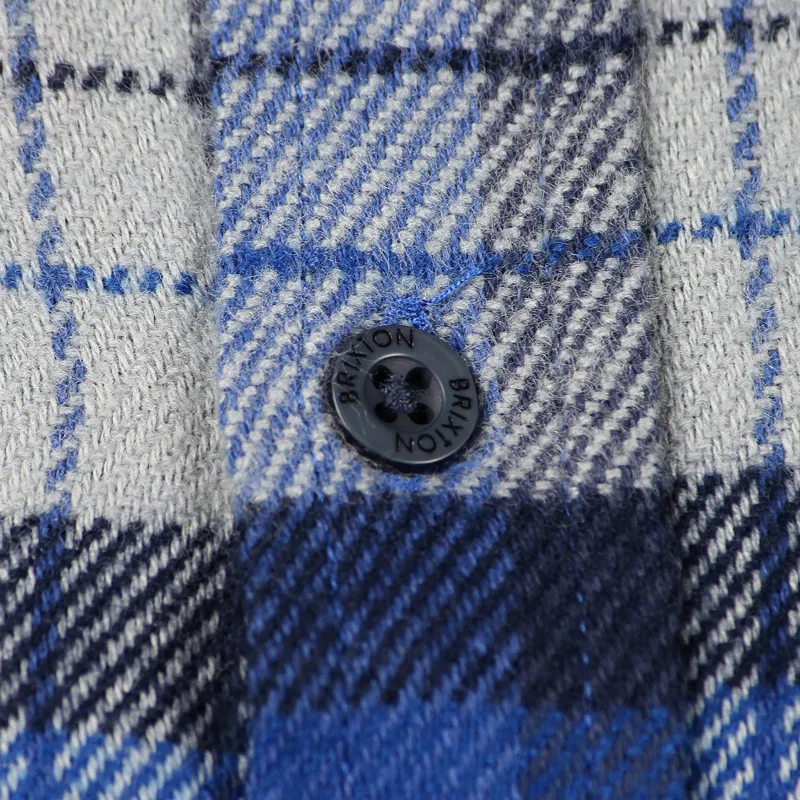 Brixton Milton Long Sleeve Flannel Shirt Blue-3