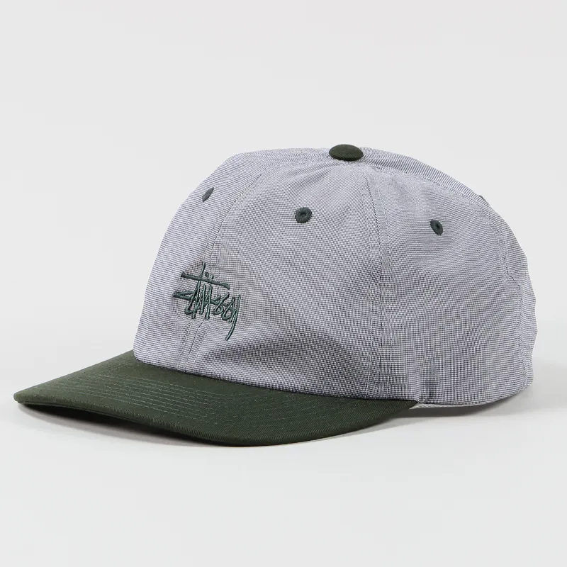 Stussy Worldwide One Size Mini Houndstooth Six Panel Cap Green