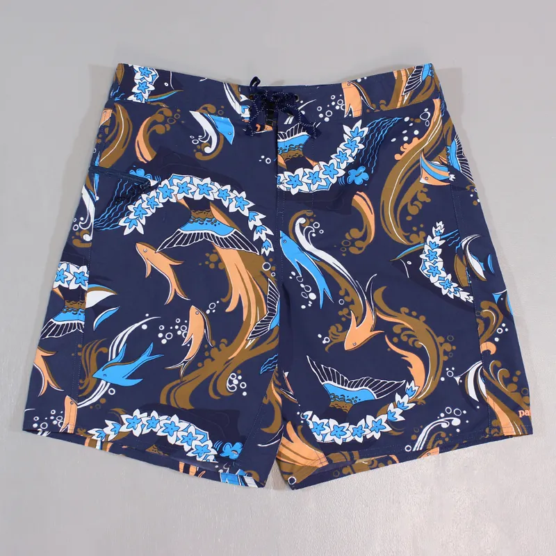 Patagonia Minimalist Wavefarer Board Short Paradise Fish Glass Blue